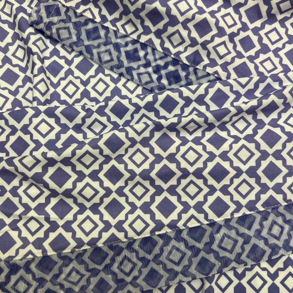 SanSoleil SOLCOOL MOCK SHELLTEE, purple print, long sleeve, Swarovski size XL - Picture 7 of 7